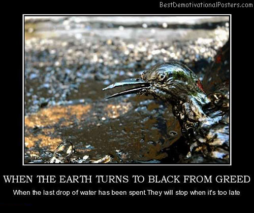 when-the-earth-turns-to-black-from-greed-best-demotivational-posters