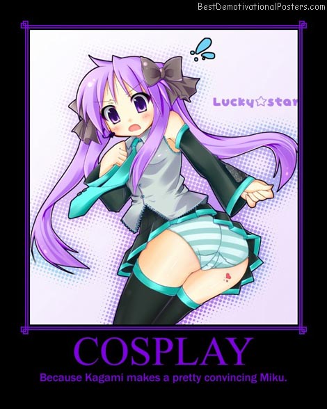 cosplay kagami miku anime poster