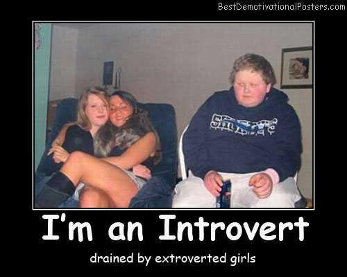 introvert extroverted demotivational poster