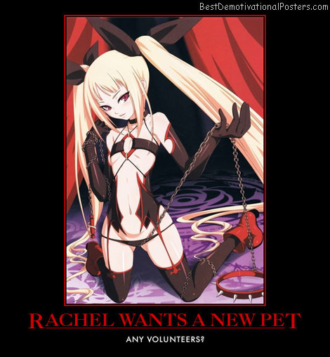 rachel wants a new pet anime poster