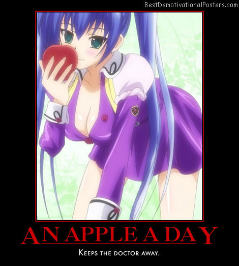 An Apple A Day Motivational Poster
