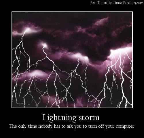 Lightning Storm Best Demotivational Poster