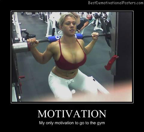 gym sexy girl Demotivational Poster