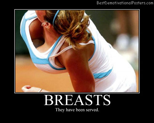 tennis breasts best demotivational poster