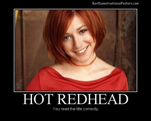 hot redhead demotivational poster
