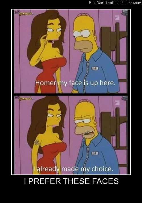 Homer Simpson Faces Demotivational Poster