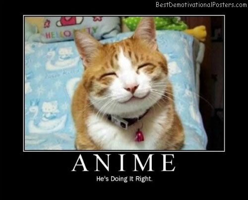 Perfect Anime Cat Best Demotivational Posters