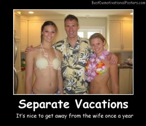 Separate Vacations Demotivational Poster