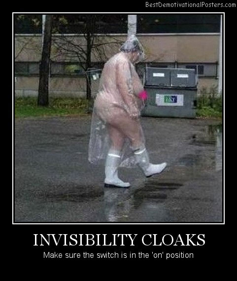 Invisibility Cloaks Best Demotivational Posters