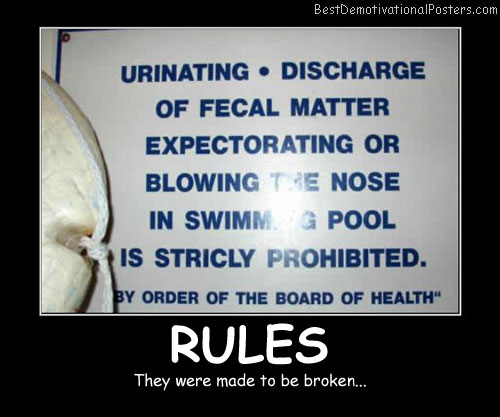 Swimming Pool Rules Best Demotivational Posters