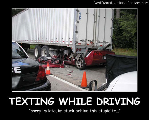 Texting While Driving Best Demotivational Posters