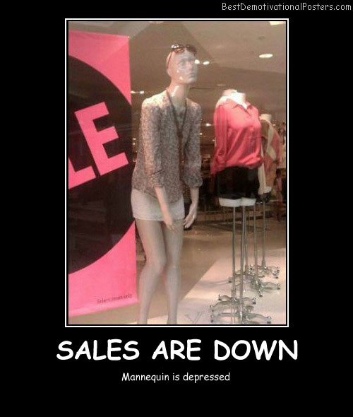 Sales Are Down Best Demotivational Posters
