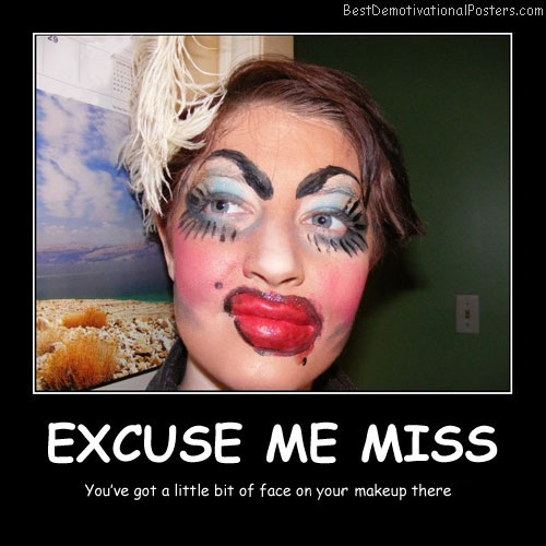 Excuse Me Miss Makeup Best Demotivational Posters