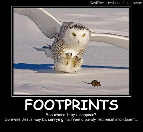 Footprints Best Demotivational Posters