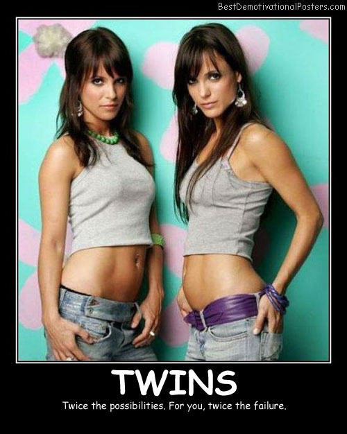 Twins Beautiness - Best Demotivational Posters